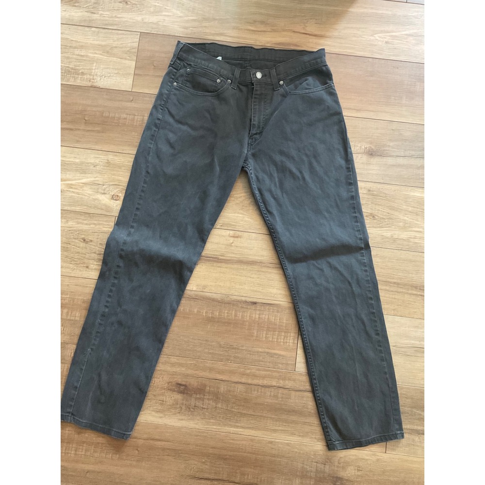 Levis 559 Relaxed Straight Jeans Mens 34x32 Charcoal Gray Black  Denim Pants